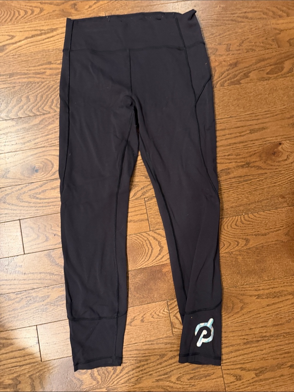 lululemon athletica Black Performance Leggings with Reflective Accent